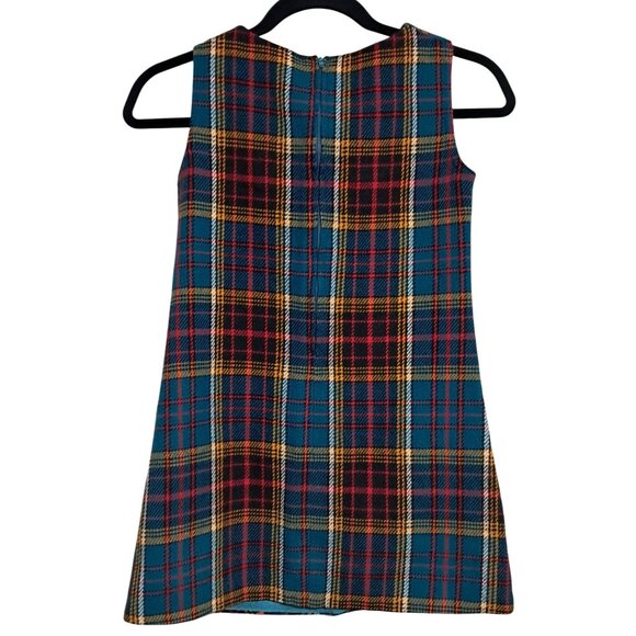 Vintage 60s Girls Plaid Jumper Dress Girls Size 8 by Rayonette - Picture 3 of 9